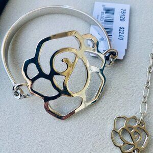 Vintage Cookie Lee silver cuff bracelet